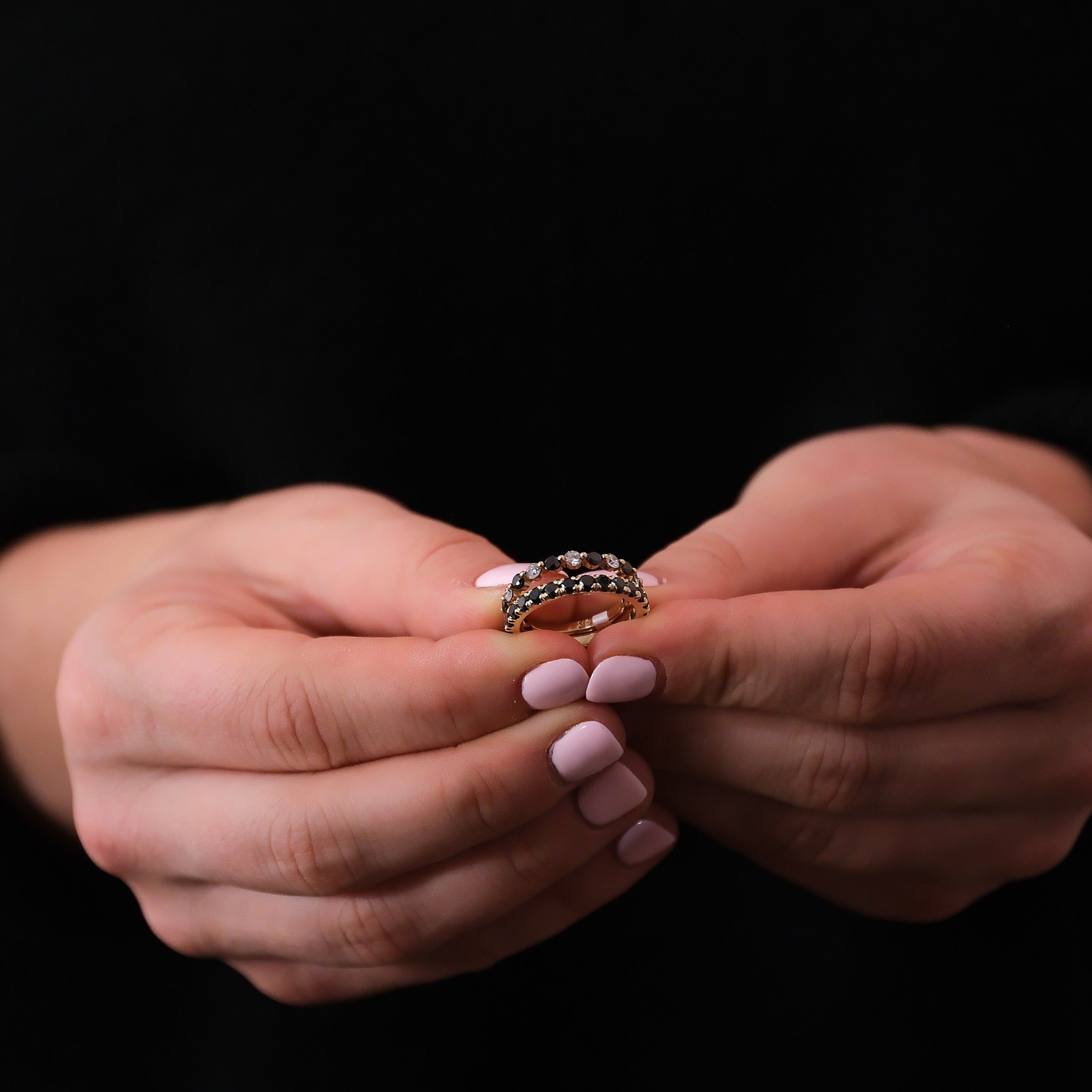 Black Diamond Half Eternity Band