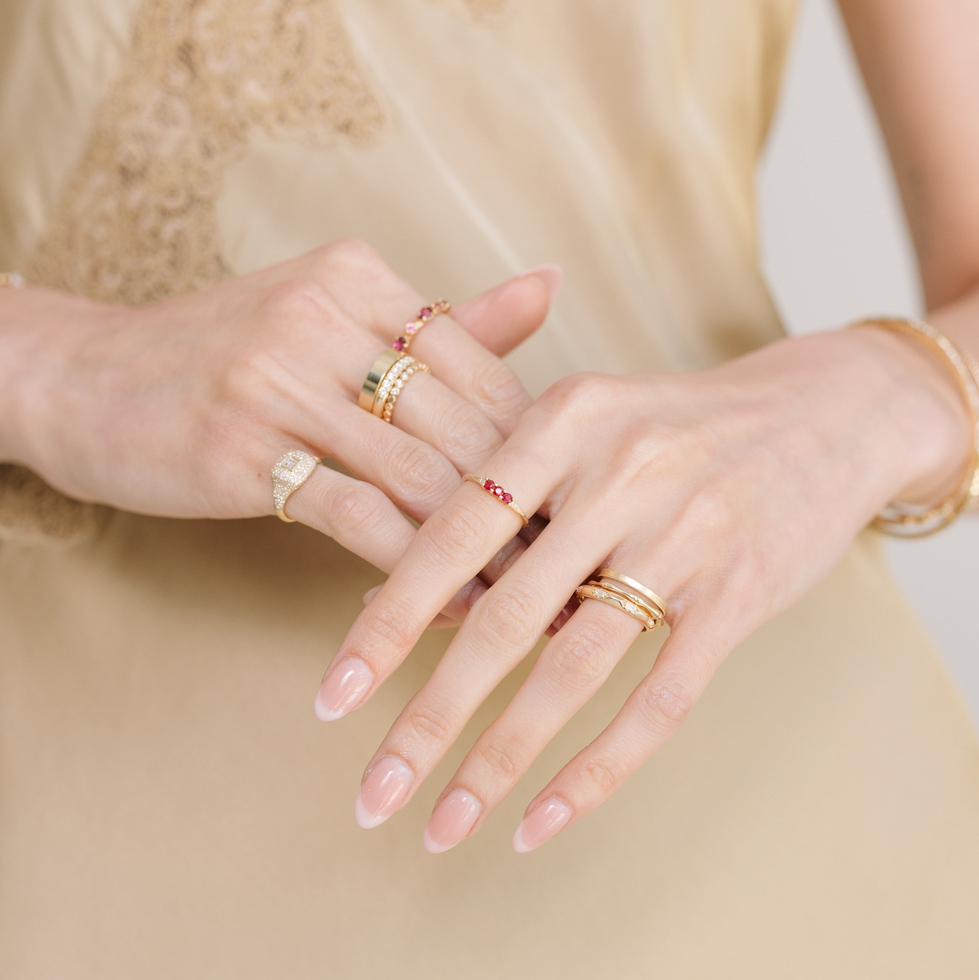 3 Ruby Deco Ring