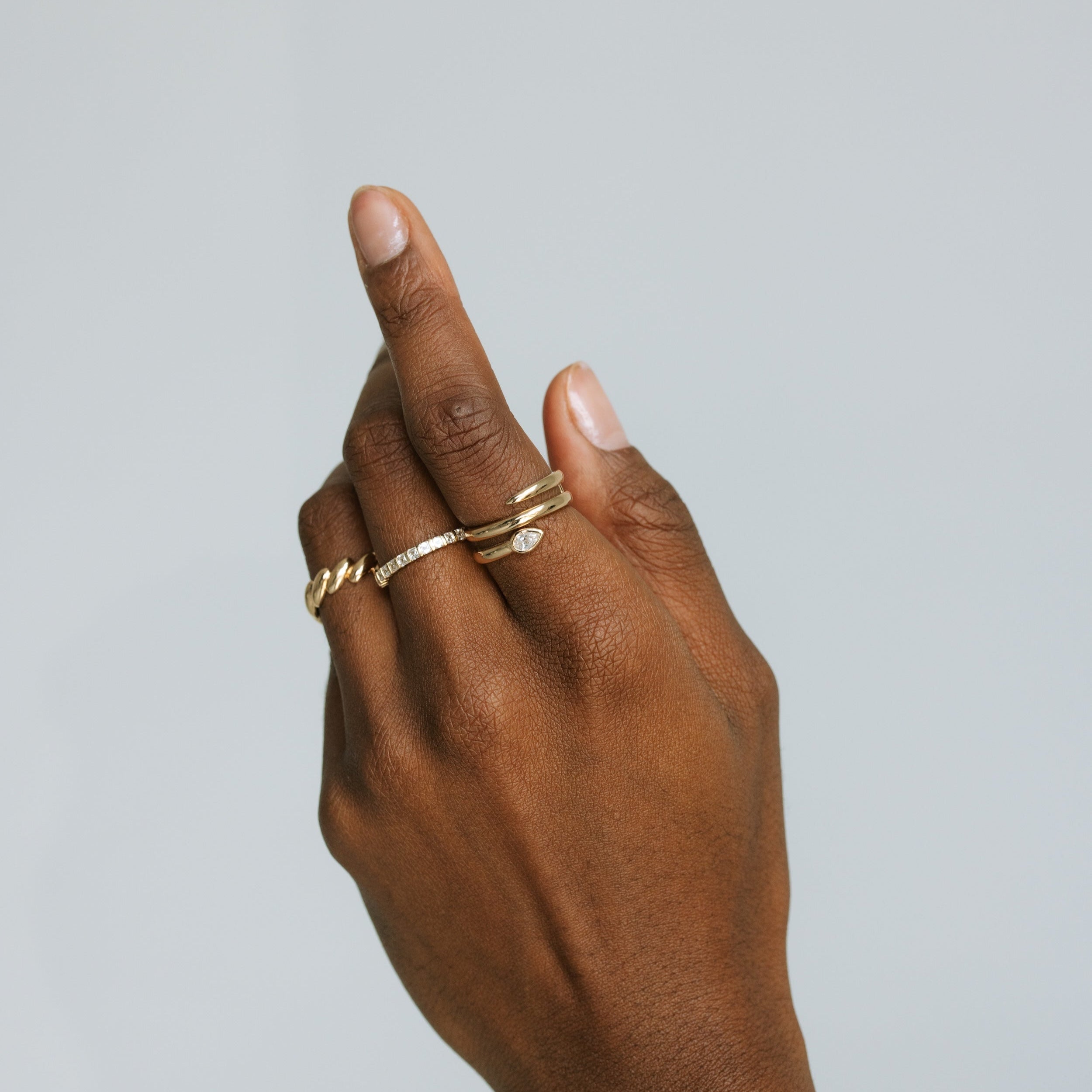 Pear Diamond Wrap Ring