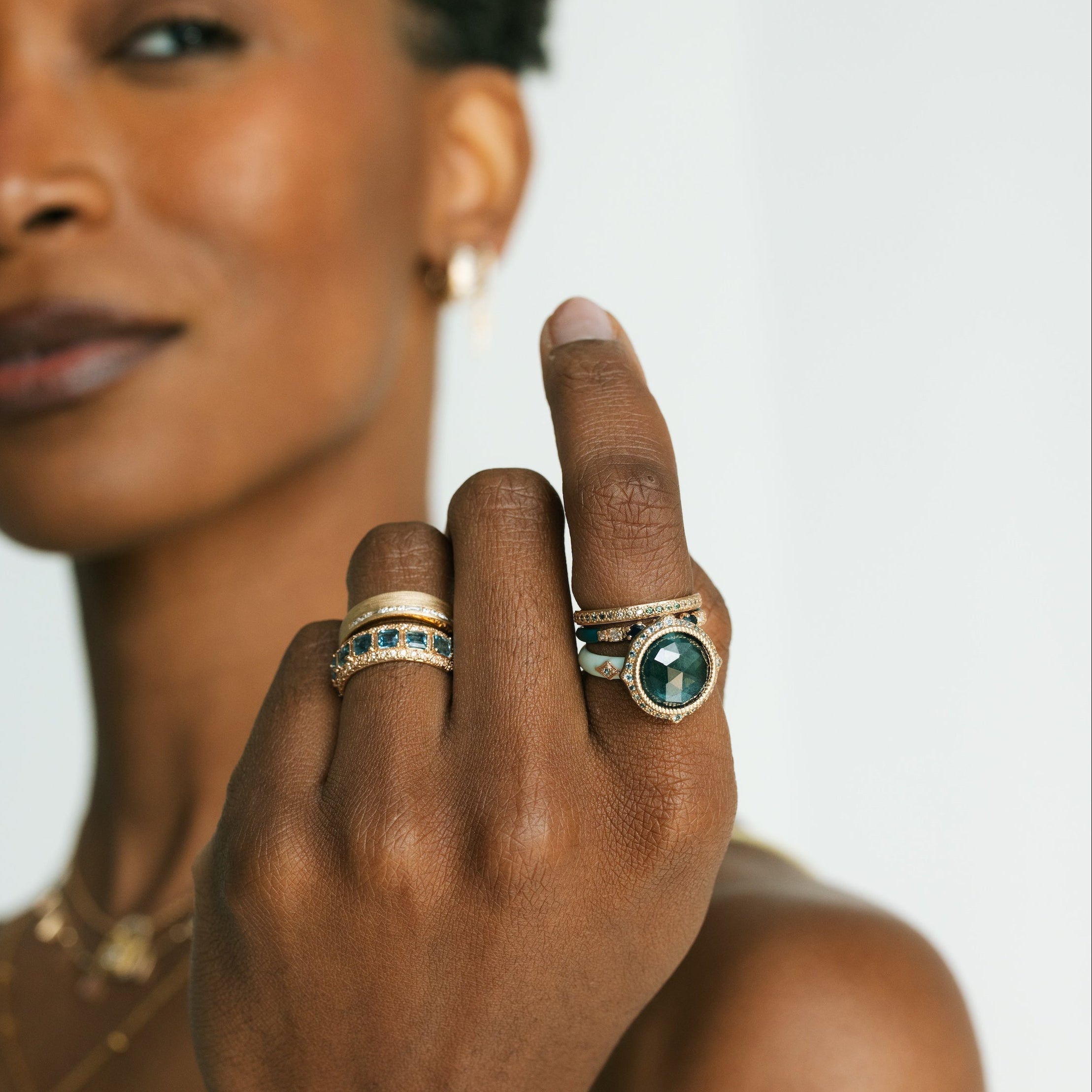 Rose World Tourmaline Stack Band