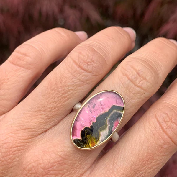 Watermelon Tourmaline Ring