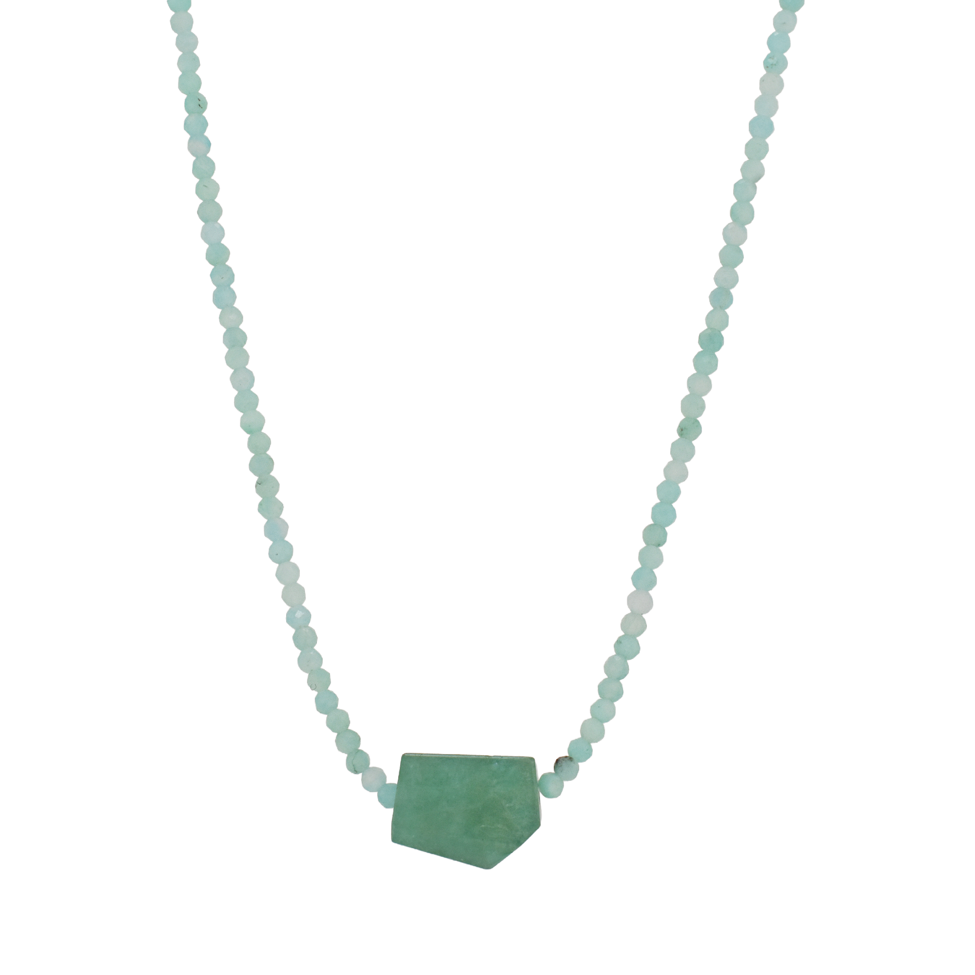 Amazonite & Emerald Beaded Necklace