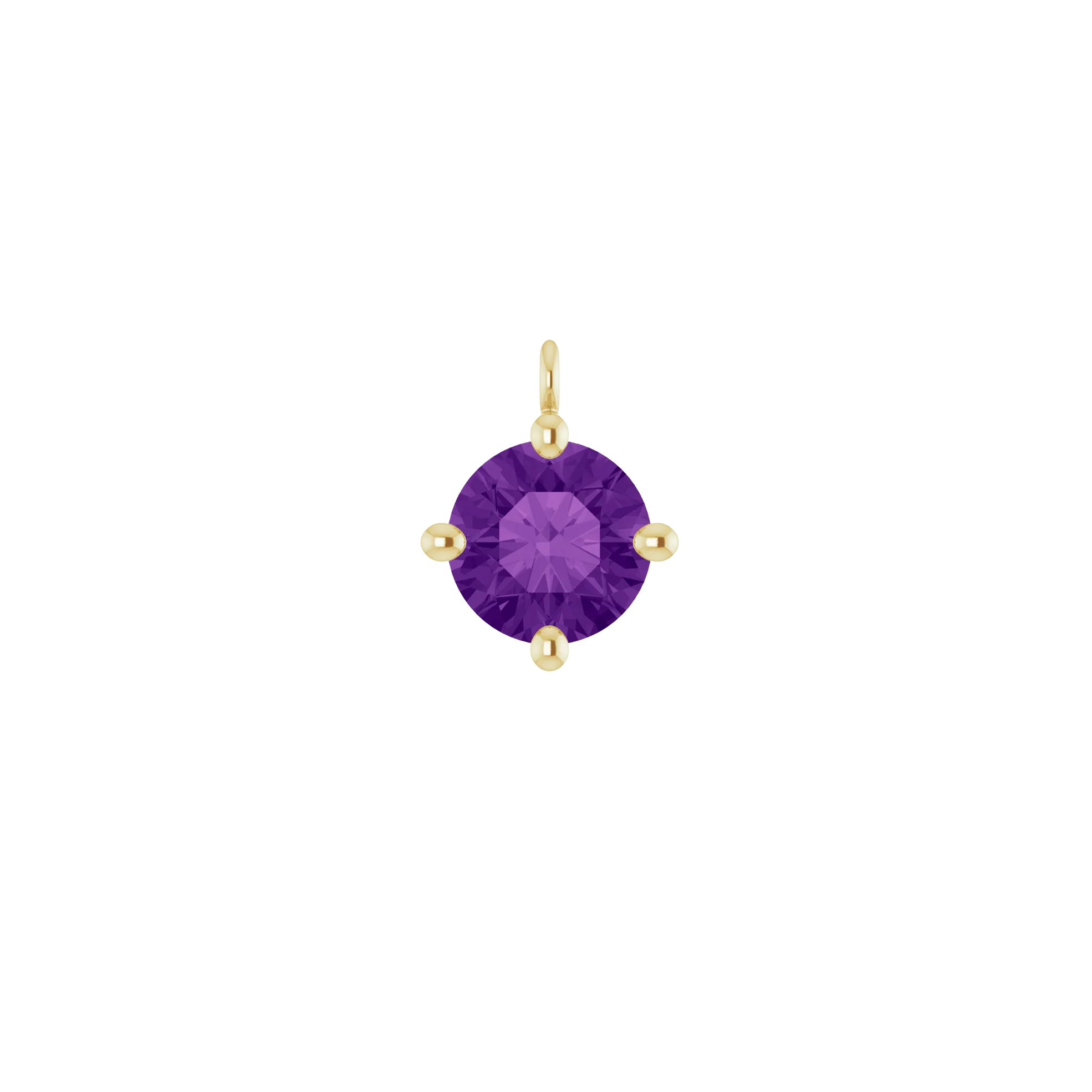 Amethyst Birthstone Charm
