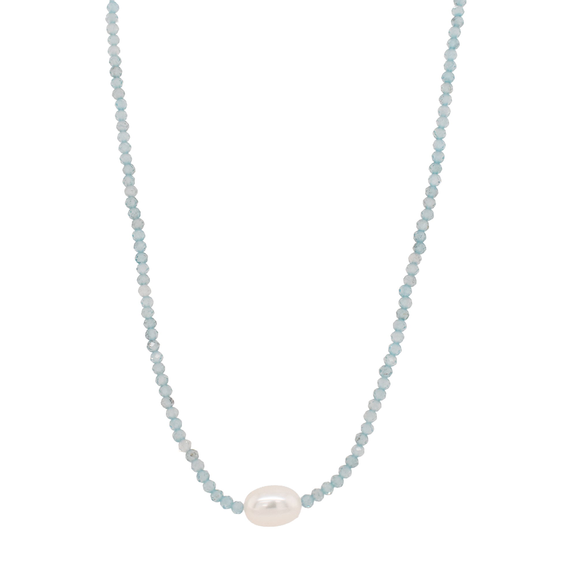 Apatite & Pearl Beaded Necklace