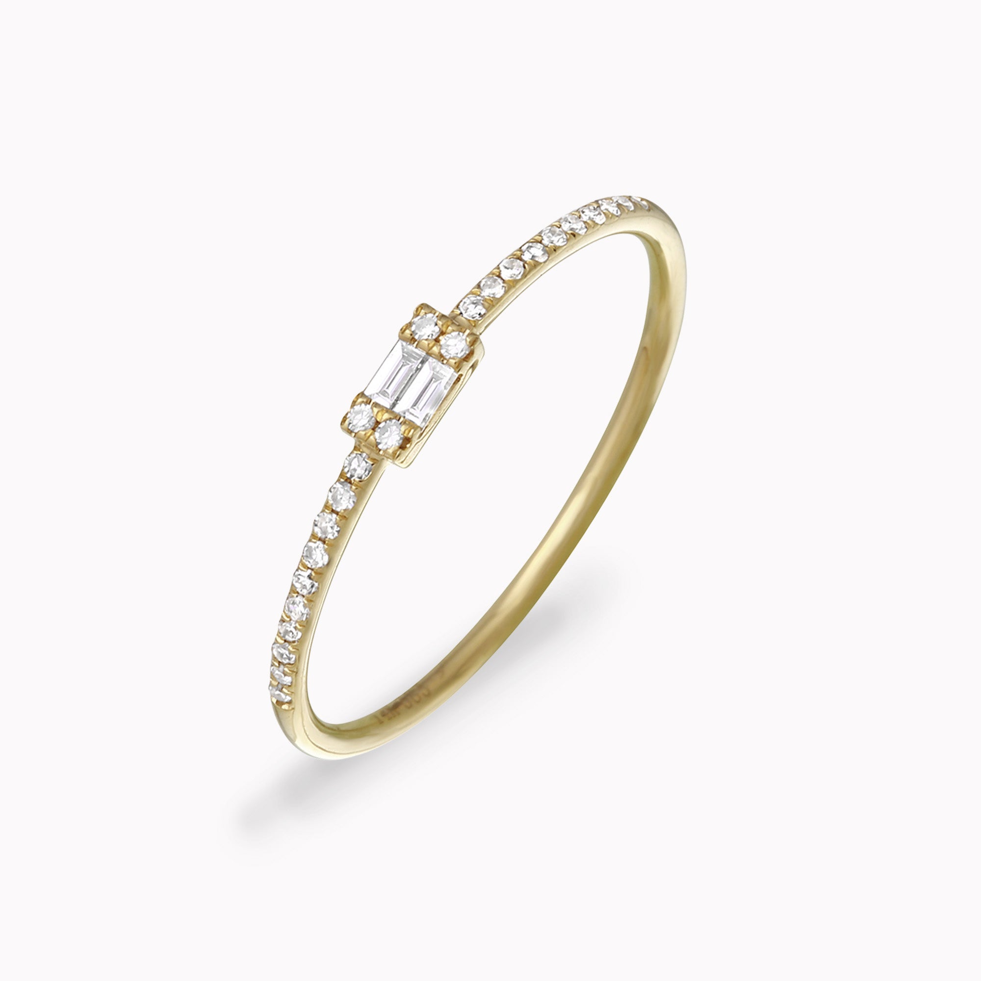 Baguette Diamond Pinky Ring