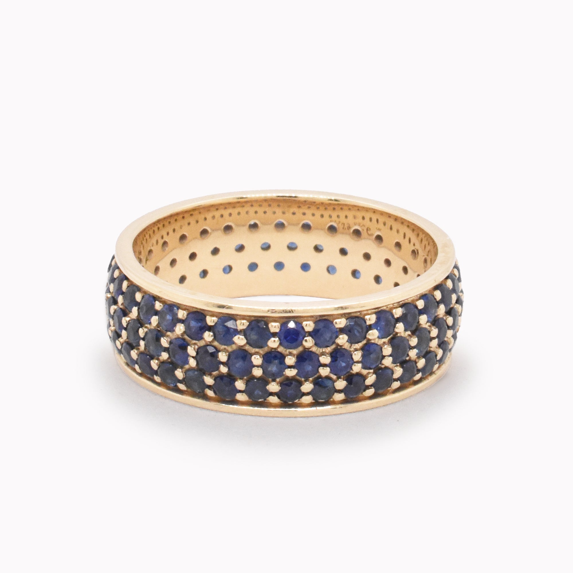 Blue Sapphires Wide Band