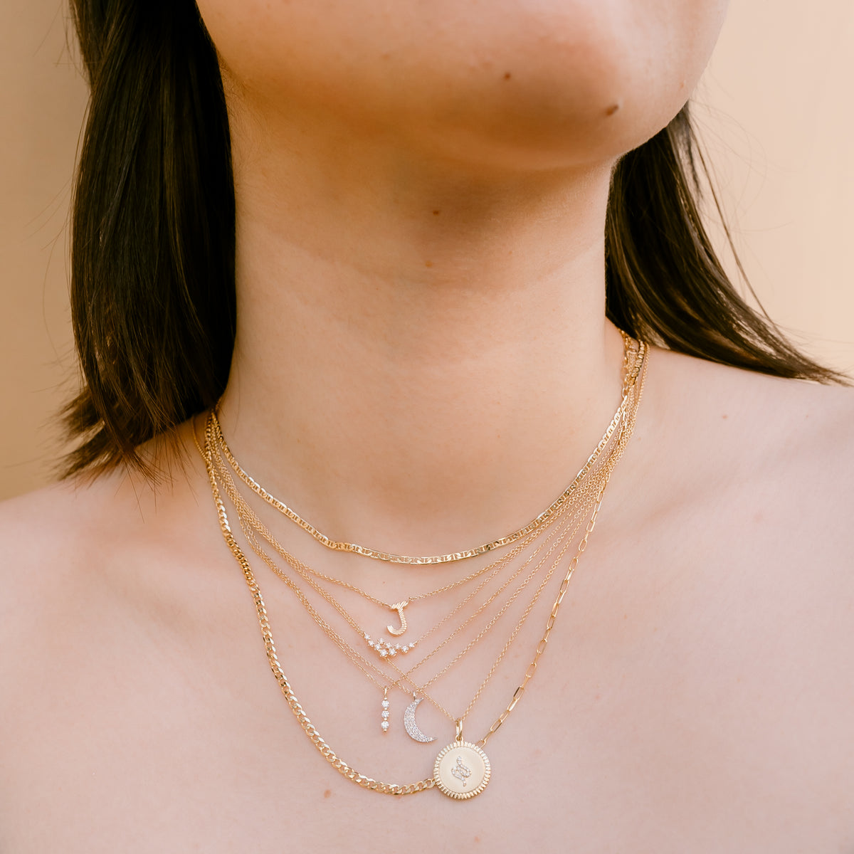 Triple Stack Diamond Necklace