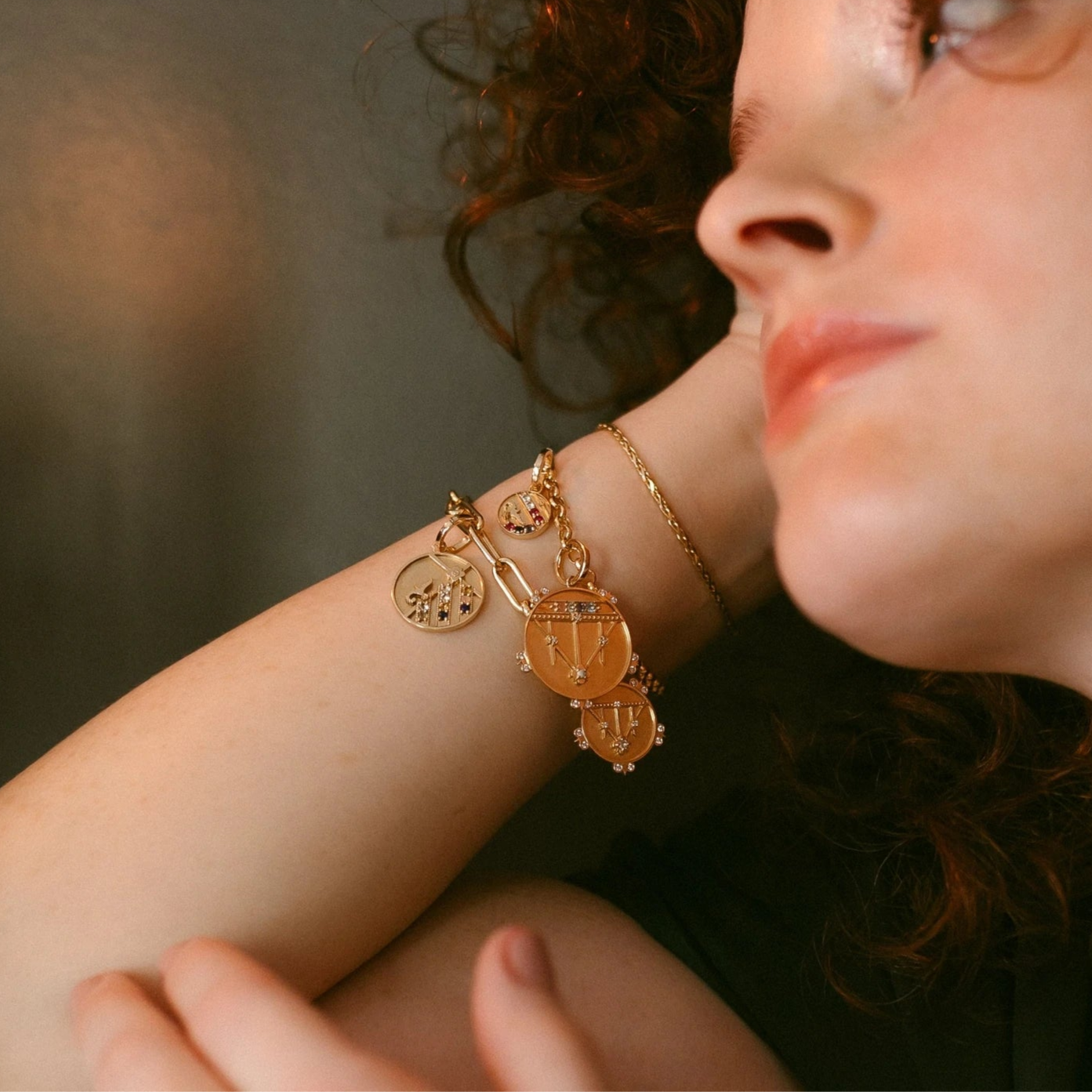 Mini (12mm) Lily Dove Medallion - "Warrior" - 7 Stones