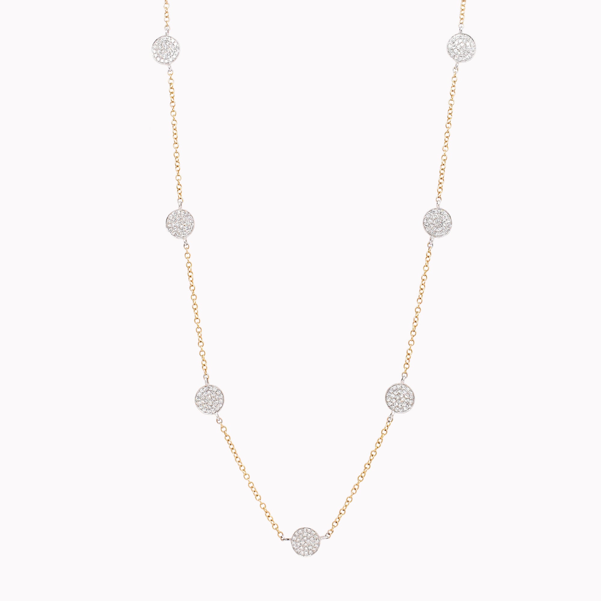 Eternity Diamond Disc Necklace
