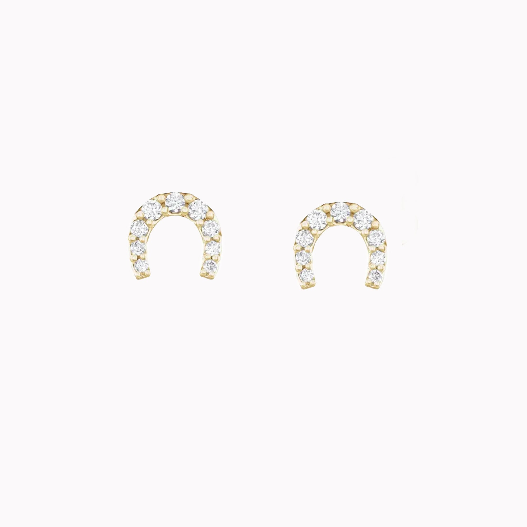 Diamond Horseshoe Studs