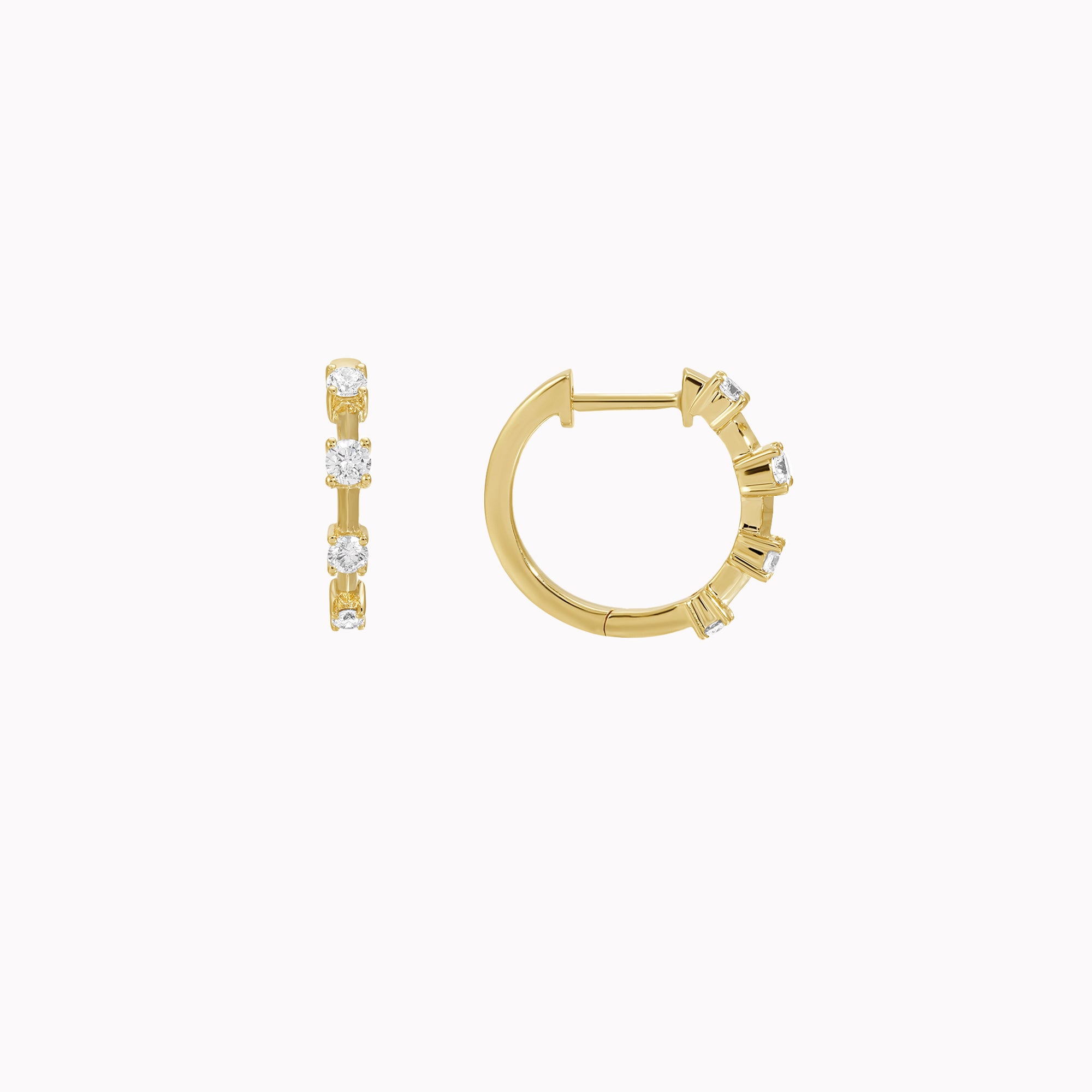 Diamond Huggie Hoops