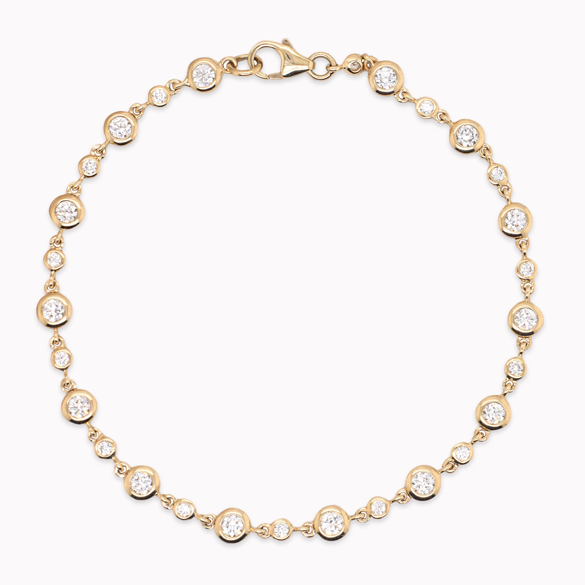 Diamond Bezel Link Bracelet