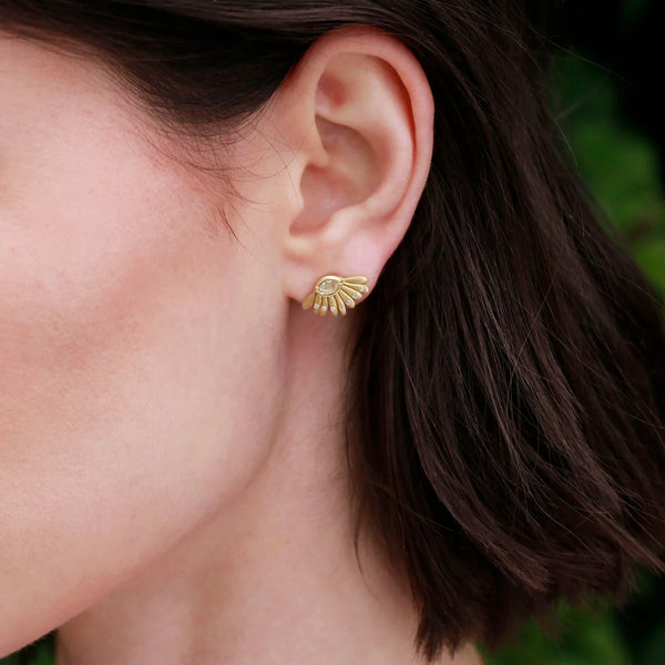 Daisy Dewdrop Diamond Studs – Eliza Page