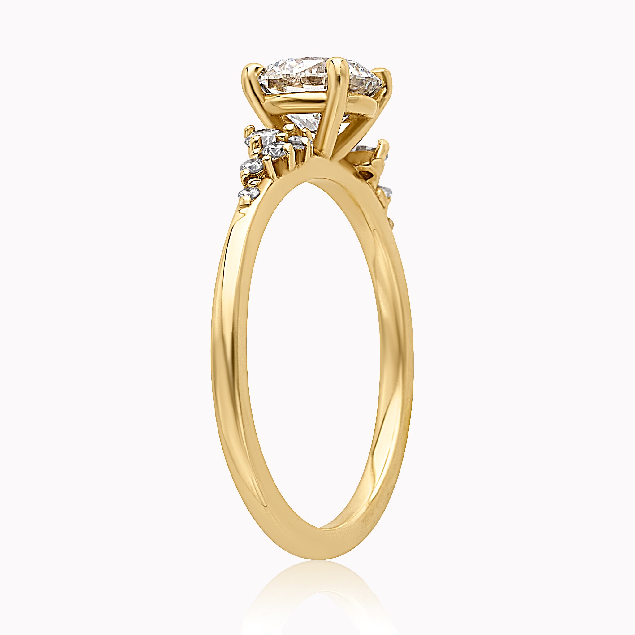 Finley 1.01ct Round White Diamond Engagement Ring