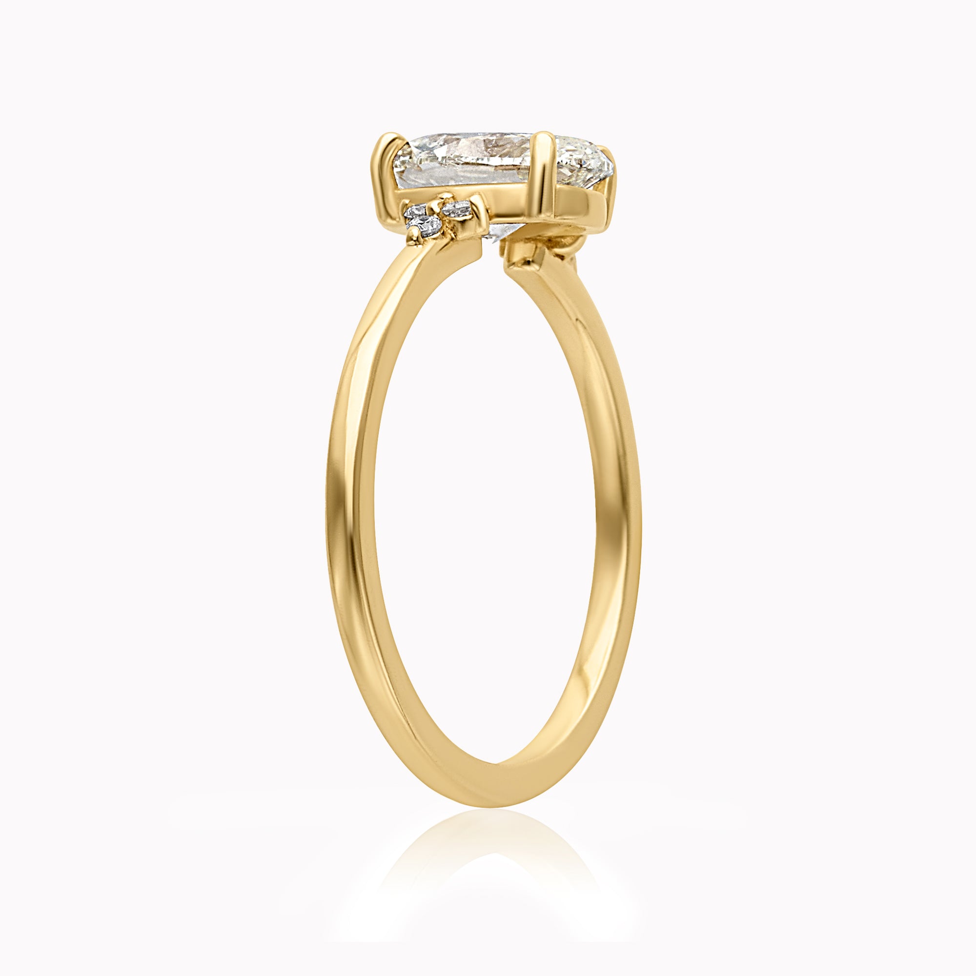 Anne 1.20ct Oval White Diamond Engagement Ring