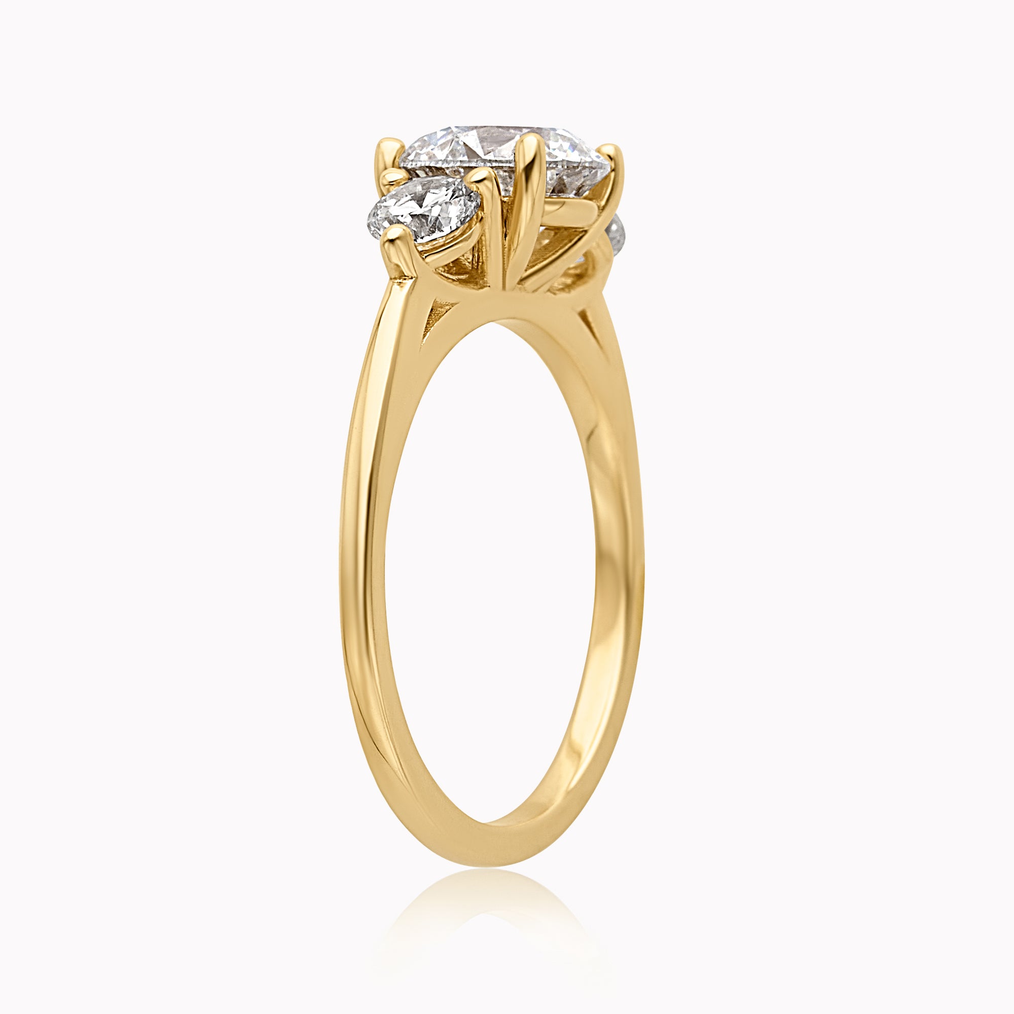 Cecile 1.55ct Round White Diamond Engagement Ring