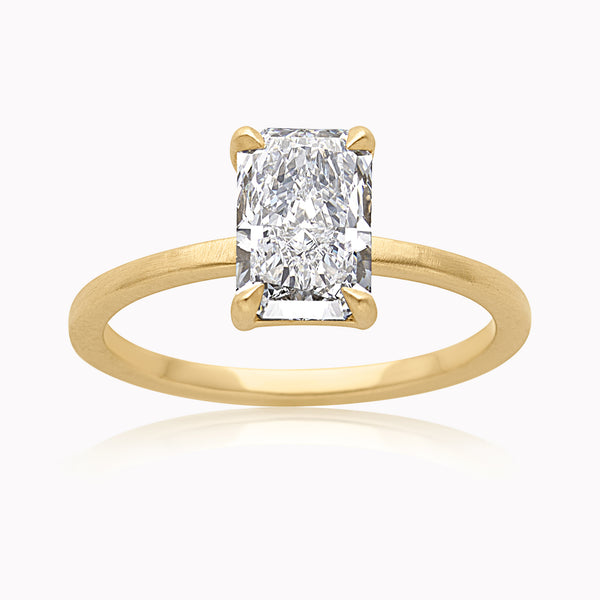 Imogen 1.50ct Elongated Radiant-Cut Diamond Solitaire Engagement Ring