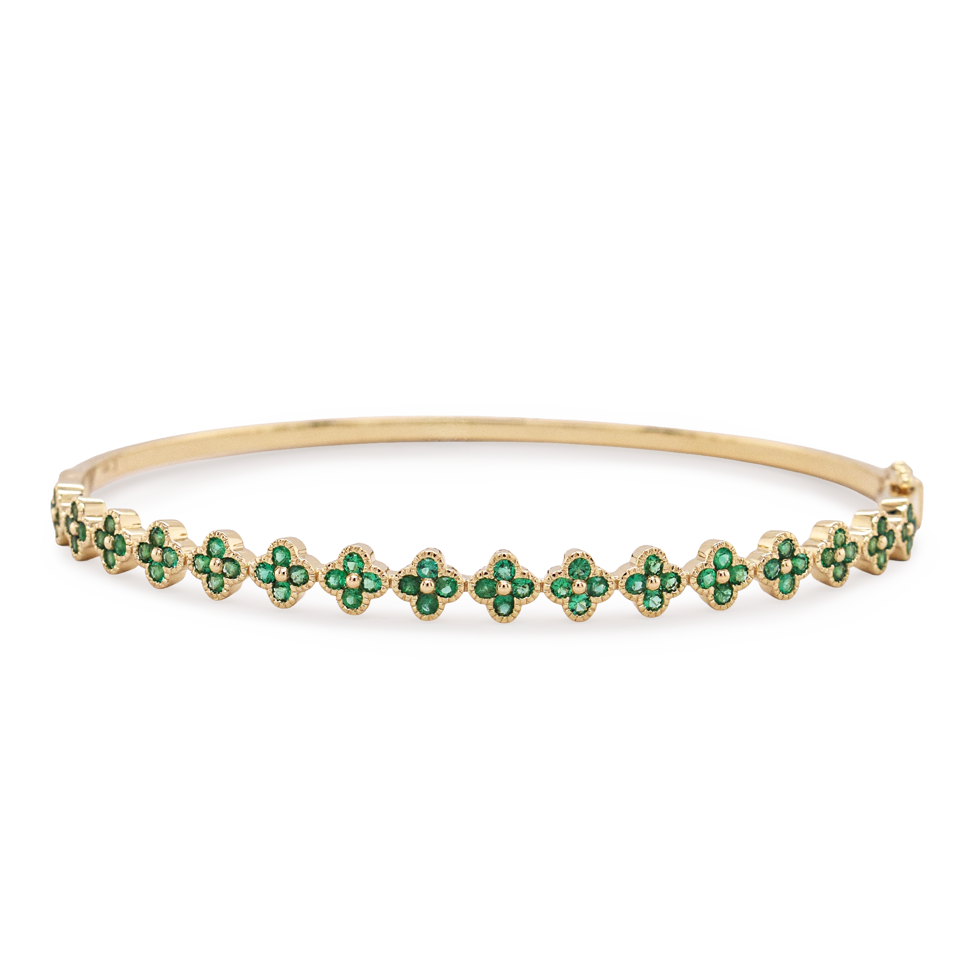 Emerald Clover Bangle