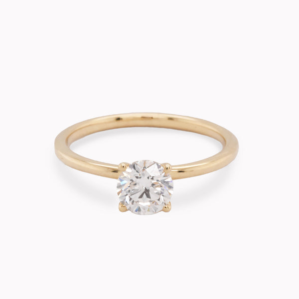 Emma .80ct Round White Diamond Engagement Ring