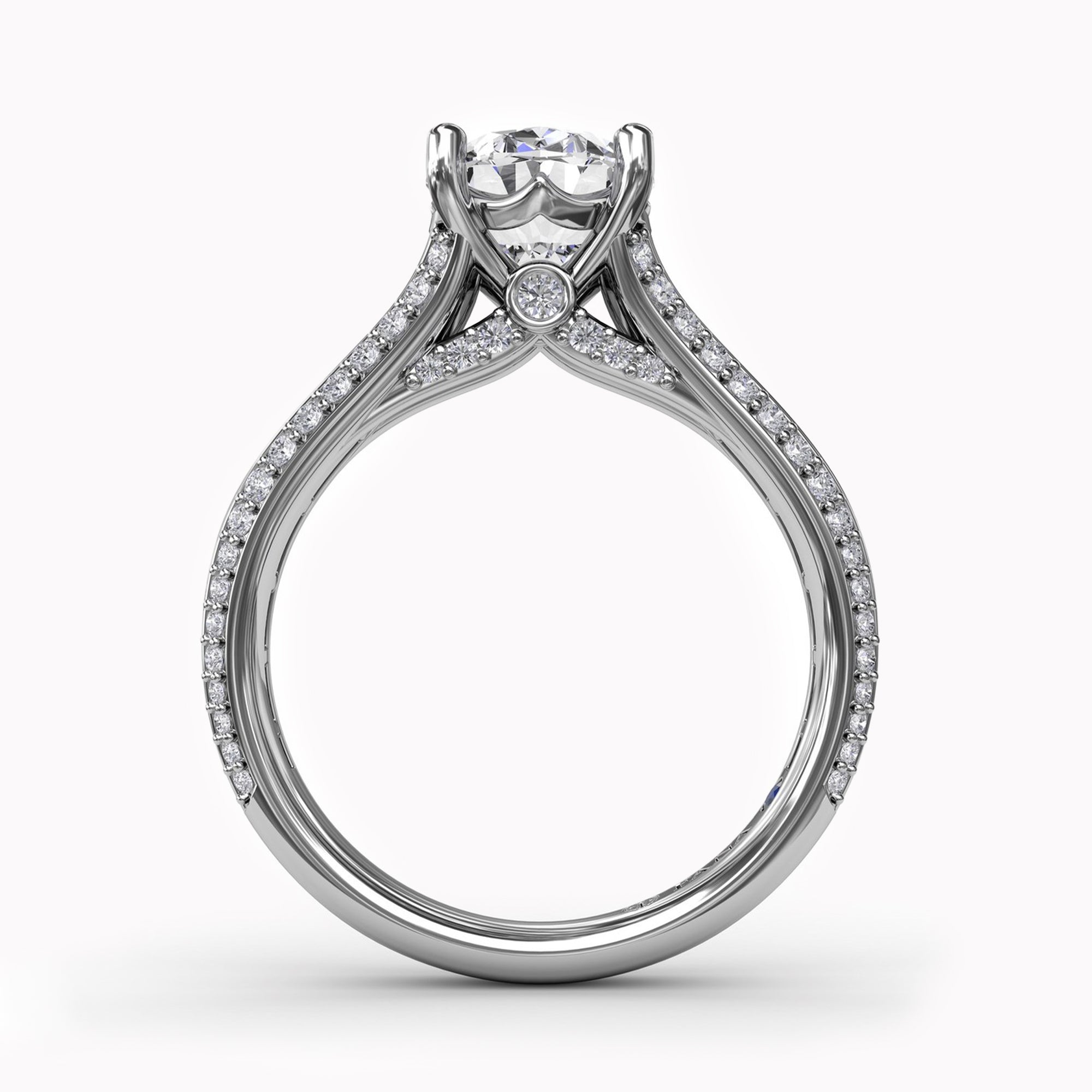 Baguettes & Pavé Diamonds Engagement Ring Setting