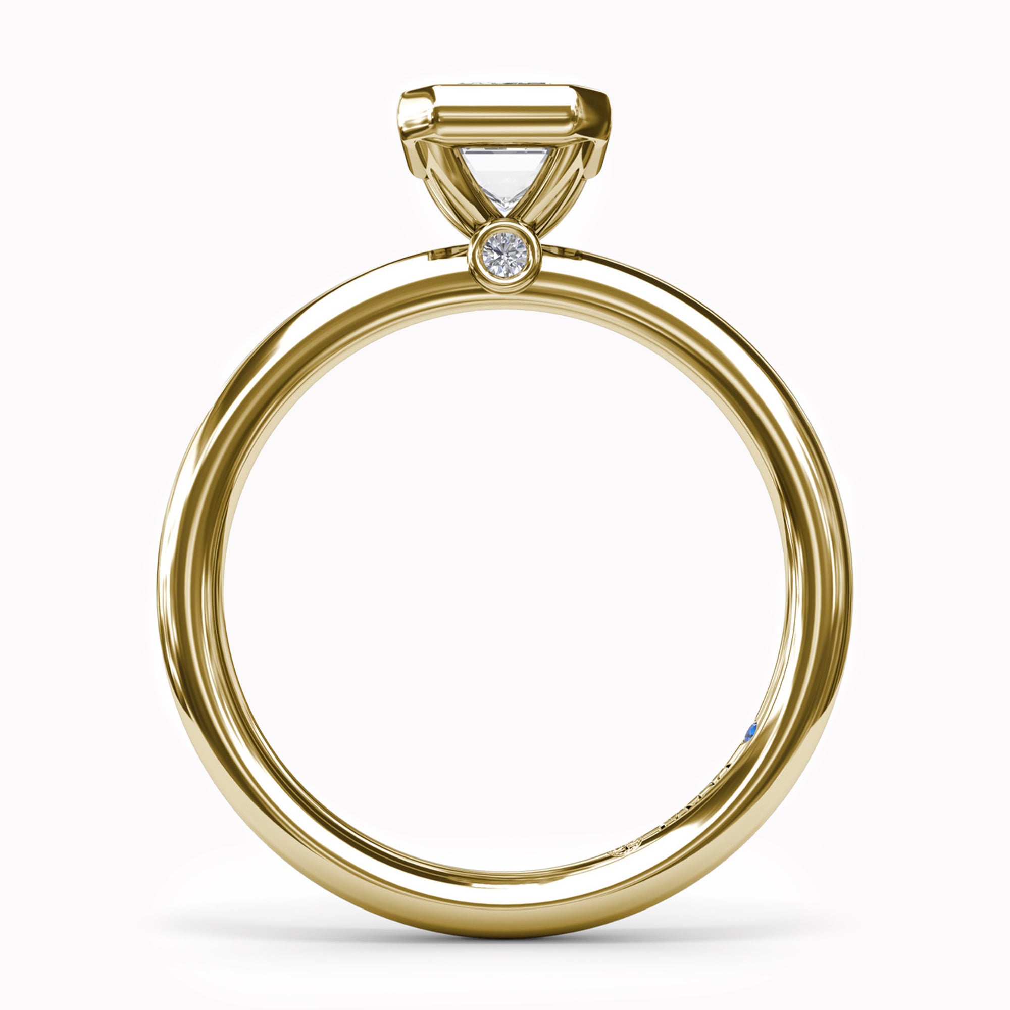 Modest Solitaire Diamond Engagement Ring Setting
