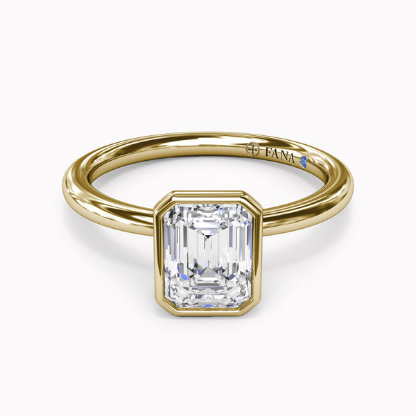 Modest Solitaire Diamond Engagement Ring Setting
