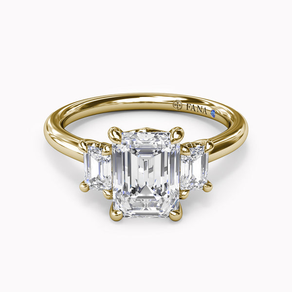 Three Stone Beauty Diamond Engagement Ring Setting