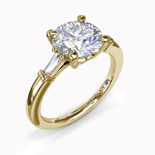 Tapered Baguette Diamond Engagement Ring Setting