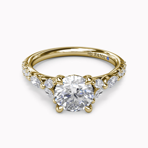 Vintage Floral Diamond Engagement Ring Setting