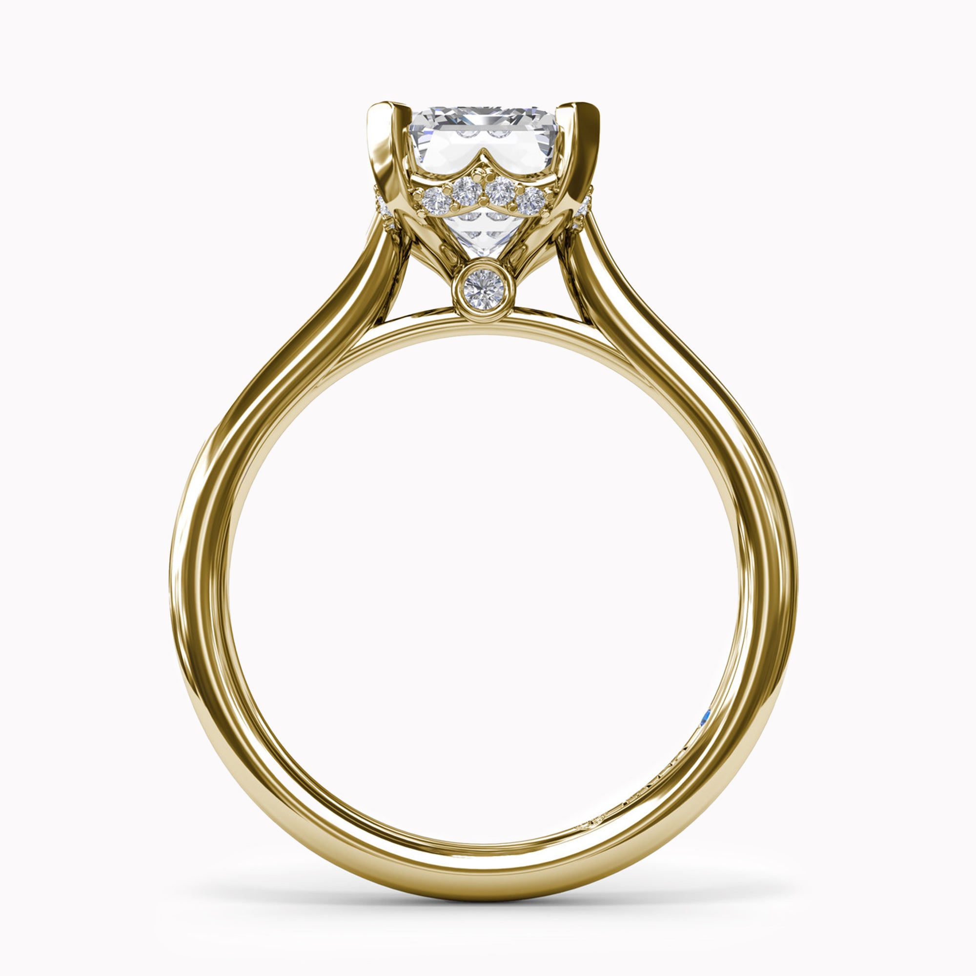 Timeless Hidden Halo Diamond Engagement Ring Setting