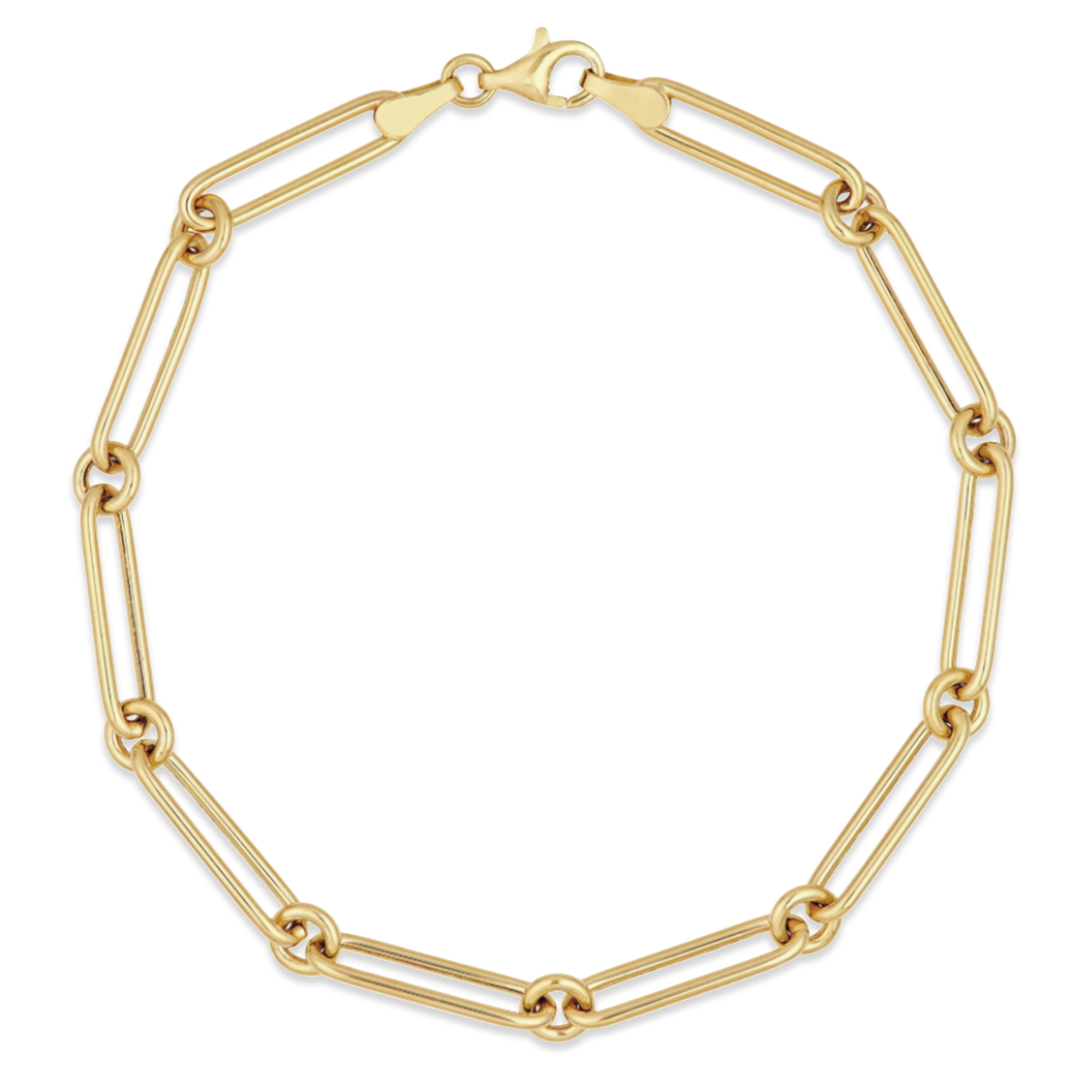 Fancy Link Paperclip Chain Bracelet