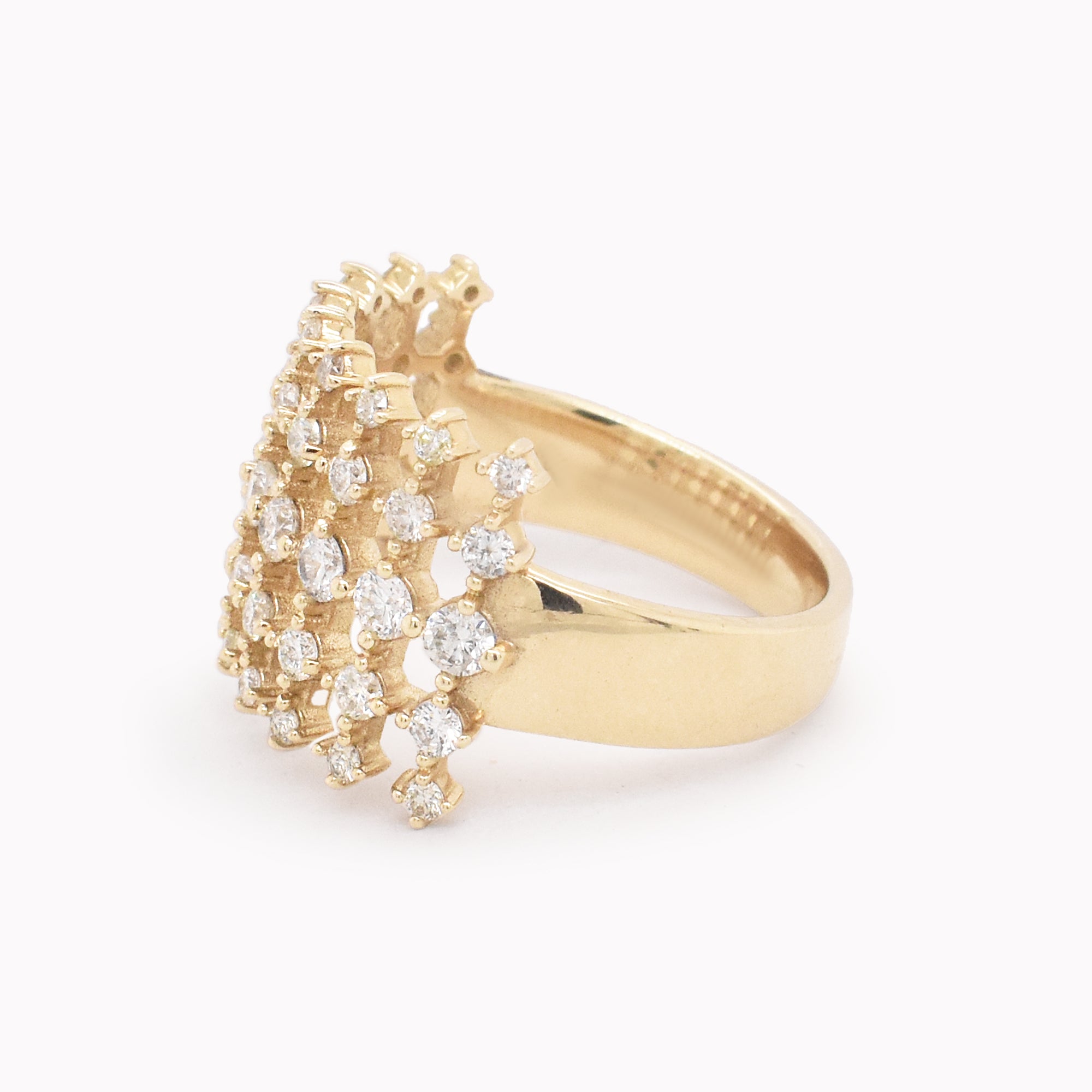 Five-Tiered Cage Diamond Ring