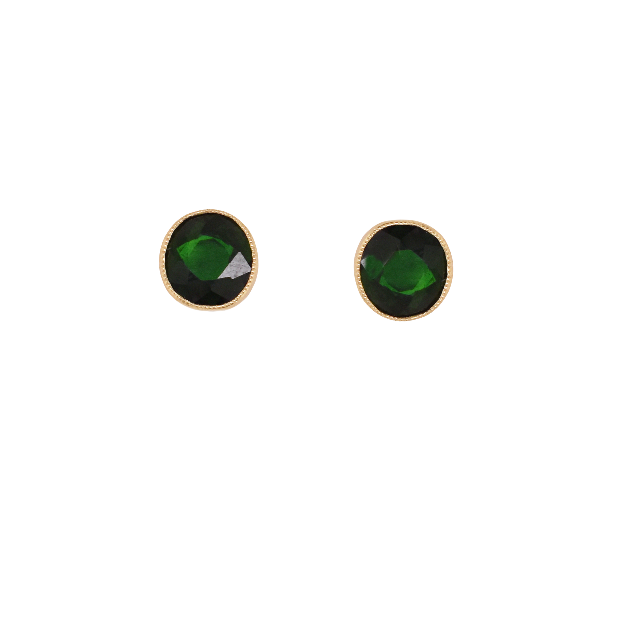 Juicy Green Tourmaline Studs