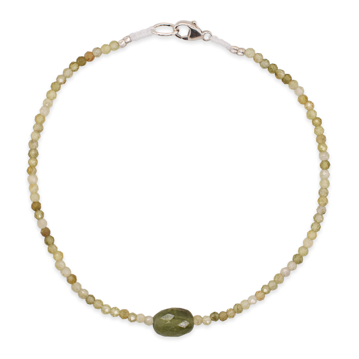 Green Garnet & Sapphire Bracelet