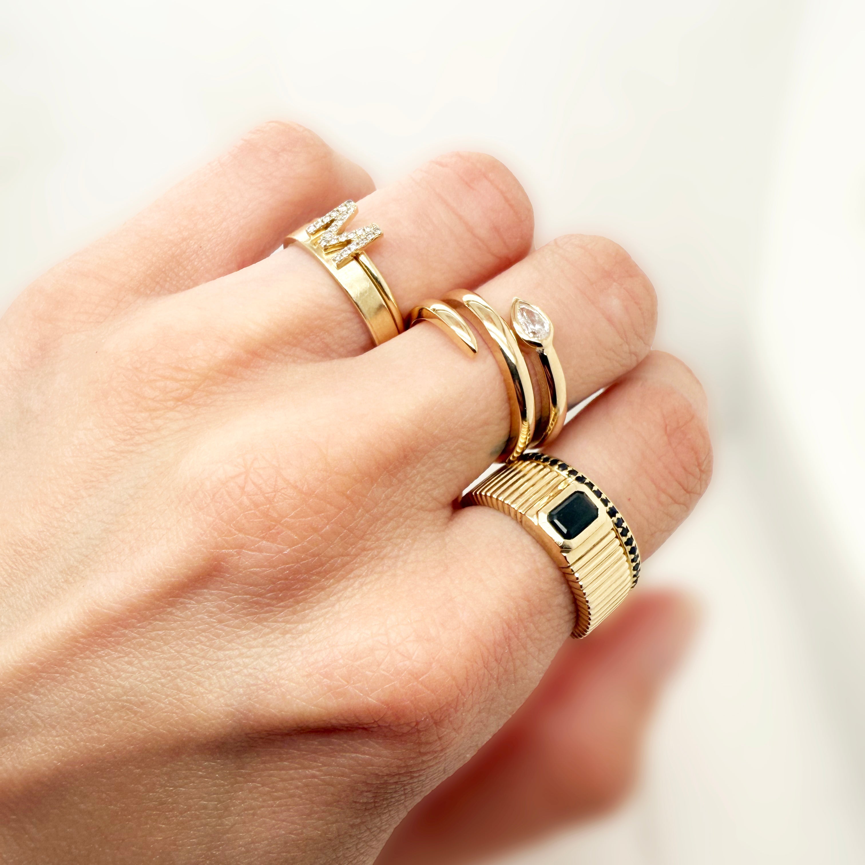 Pear Diamond Wrap Ring