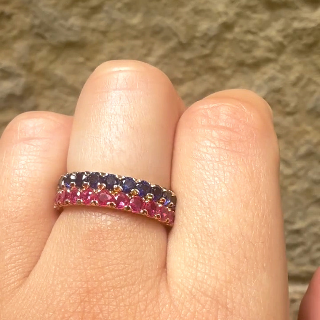 Ruby Birthstone Stack Ring