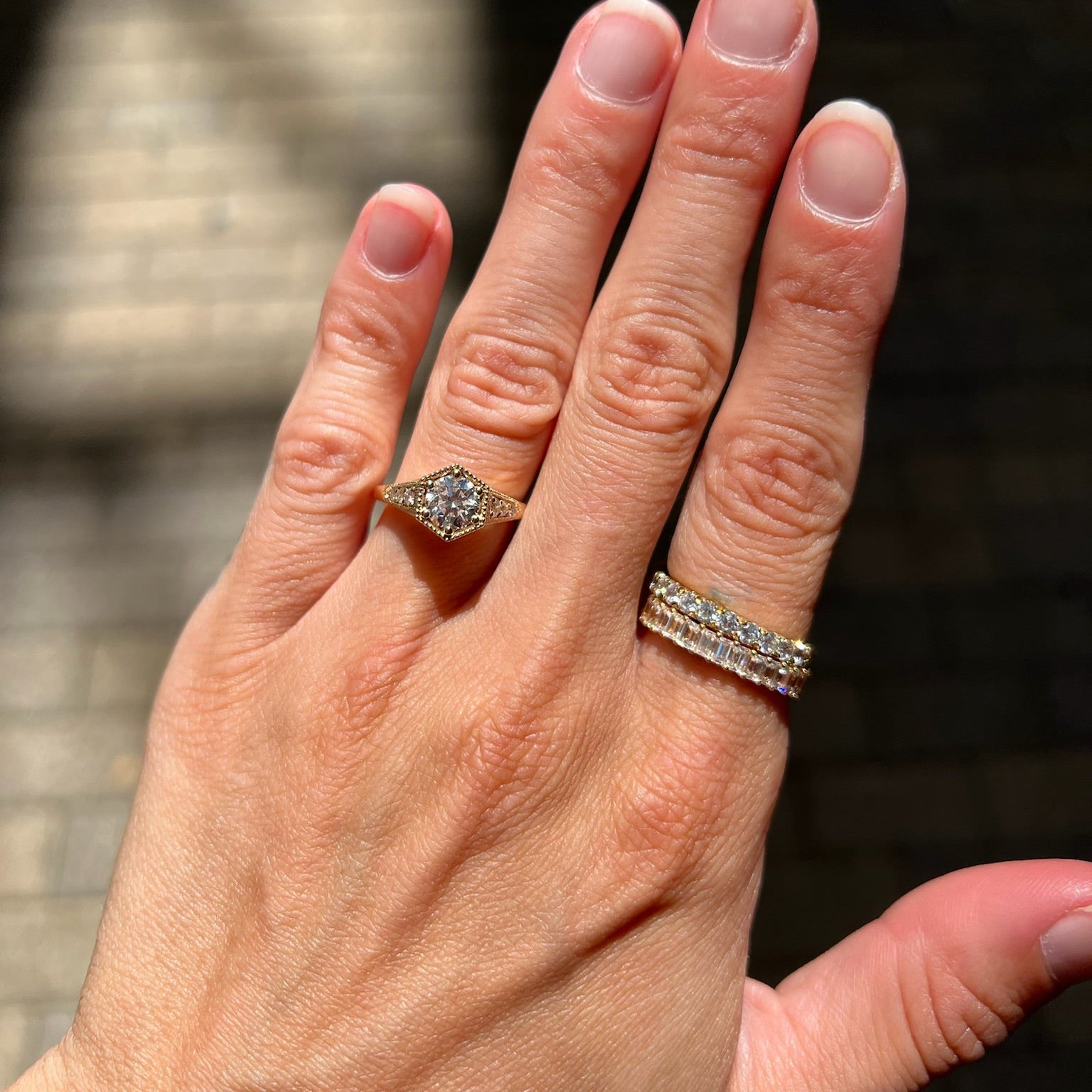 Cherí .91ct Round Diamond Engagement Ring