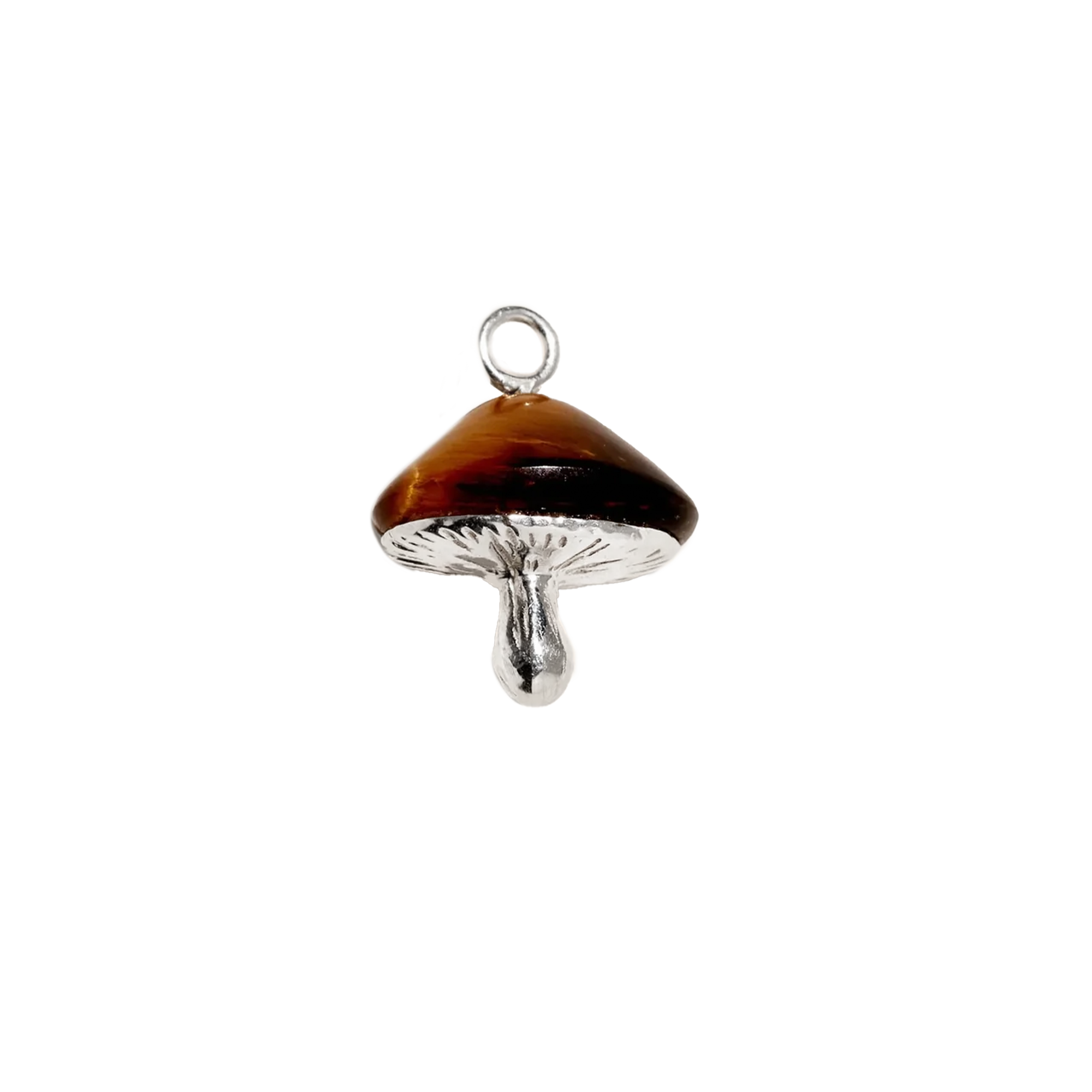 Tiger's Eye Mushroom Charm