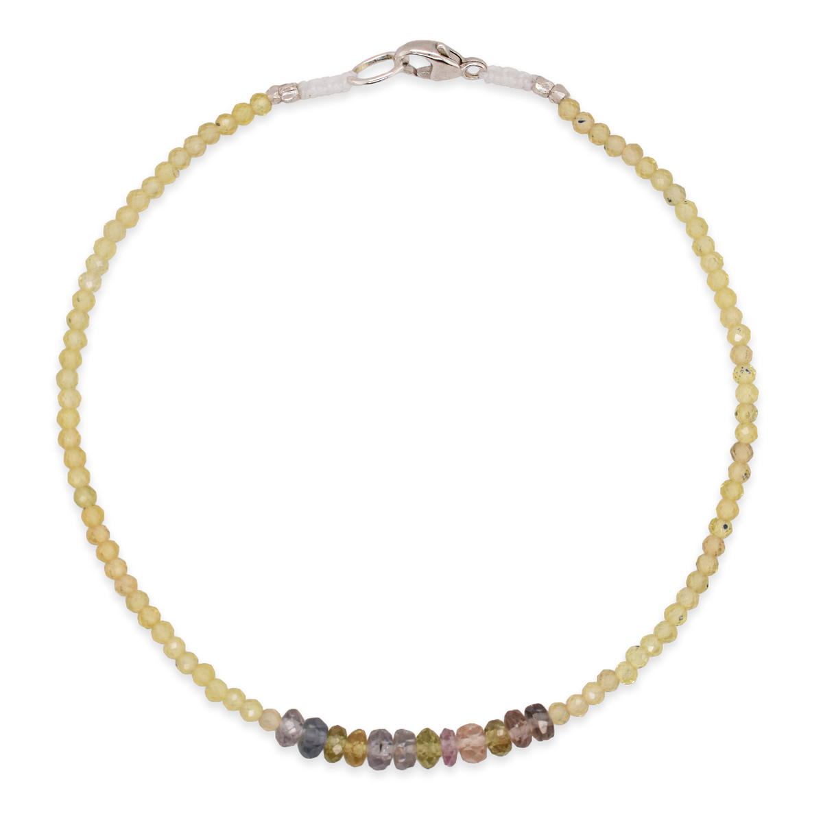 Multi Sapphire Beaded Bracelet
