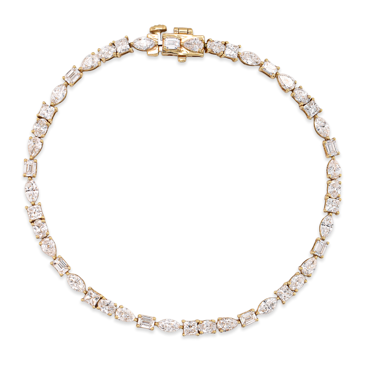 Lab-Grown Multi-Shaped Diamond Tennis Bracelet 4.33ct