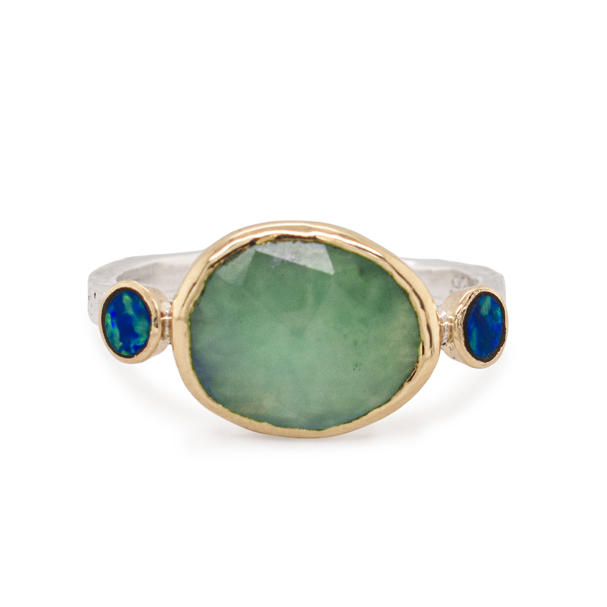 Ocean Chrysoprase & Opal Ring