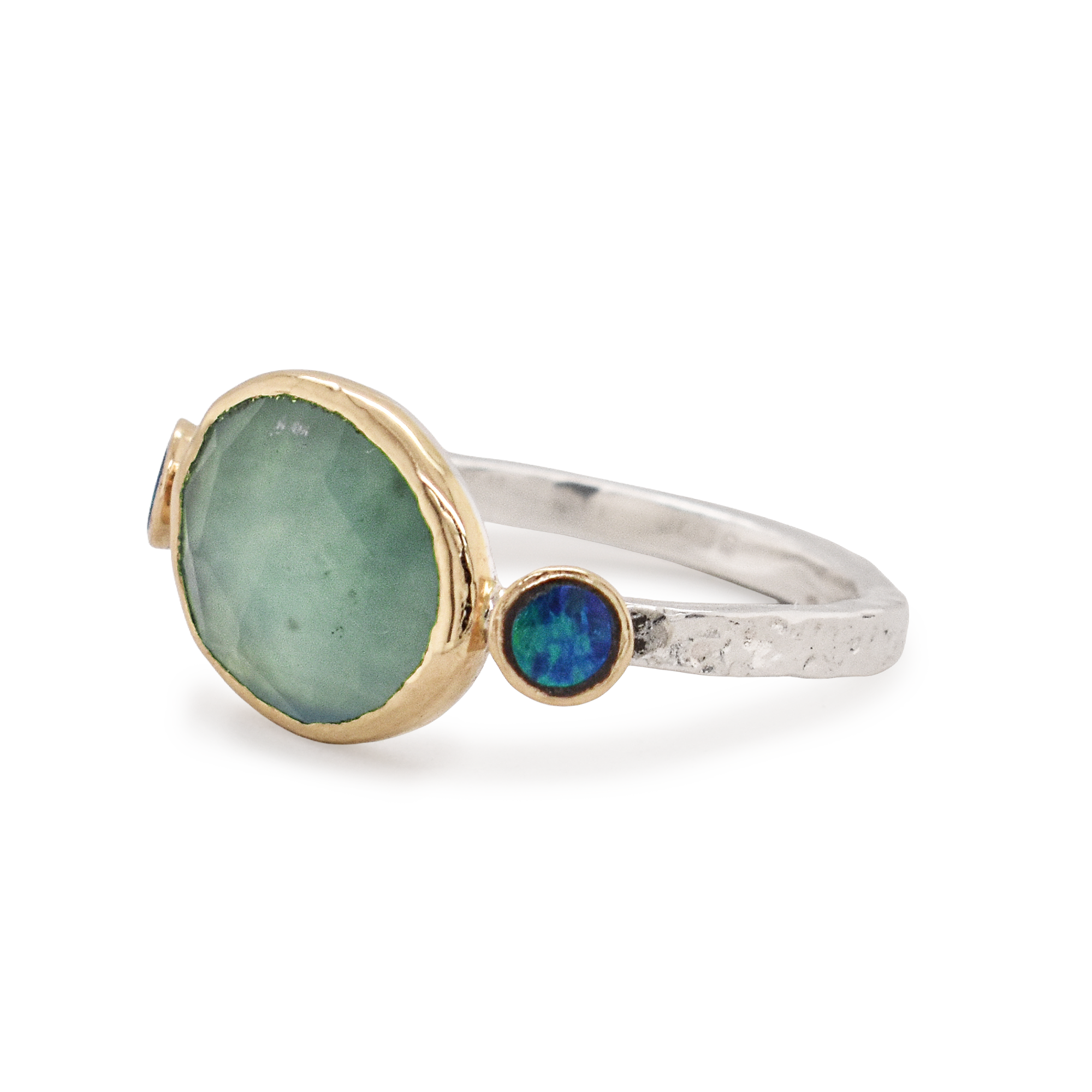 Ocean Chrysoprase & Opal Ring