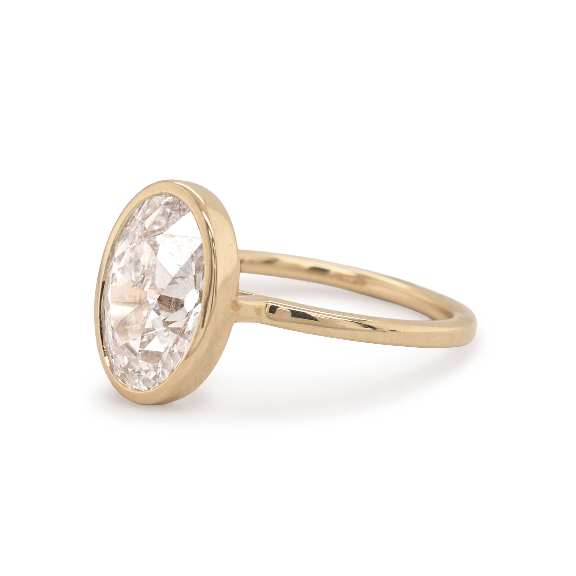 Jane 2.90ct Oval Lab-Grown Old Mine Cut Engagement Ring