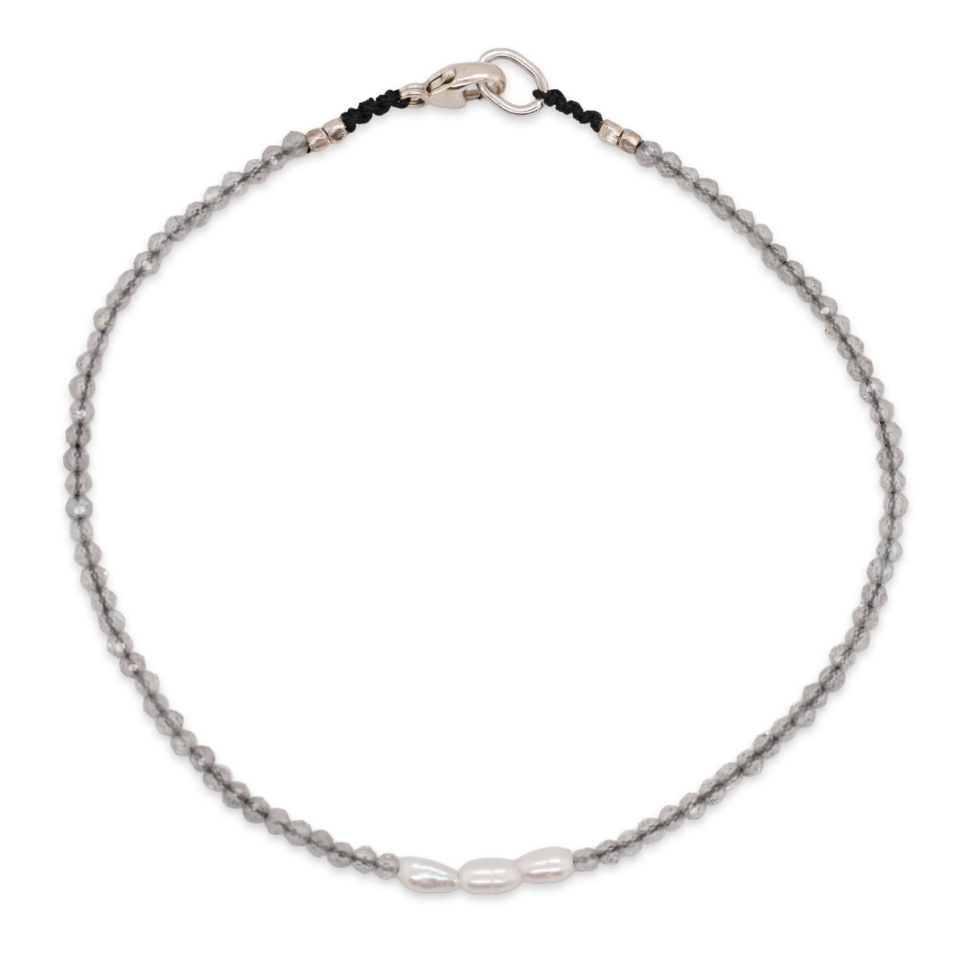 Labradorite & Pearl Beaded Bracelet