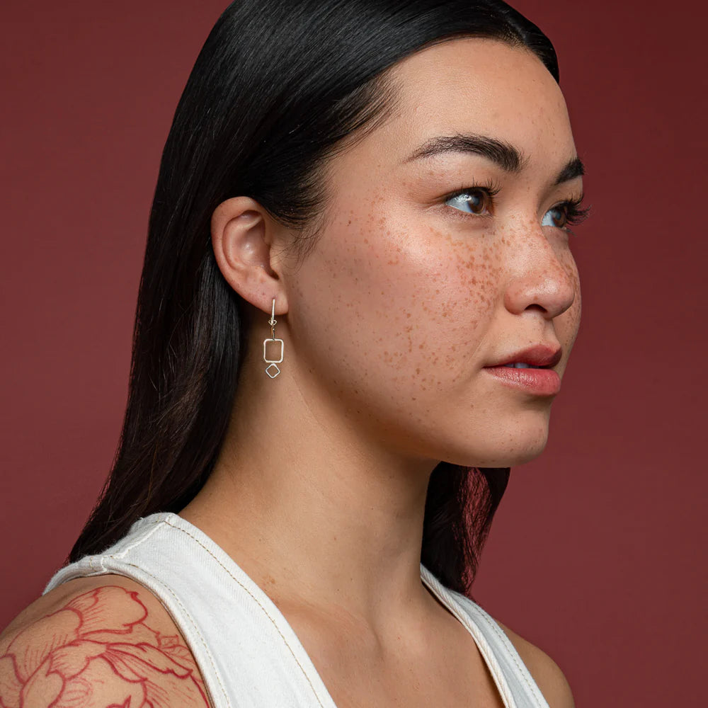 Dip Two-Tone Earrings