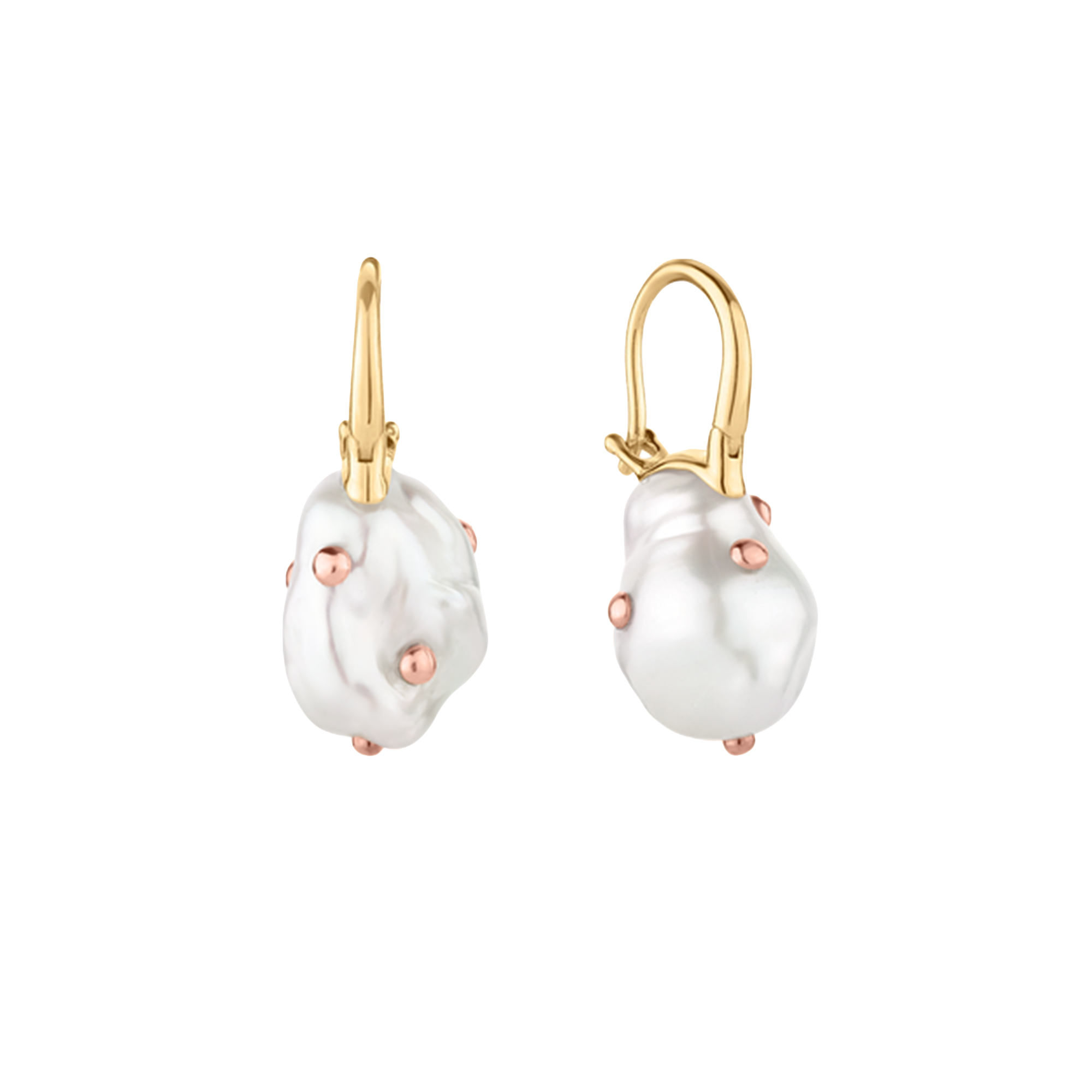 Rivet Pearl Drop Earrings