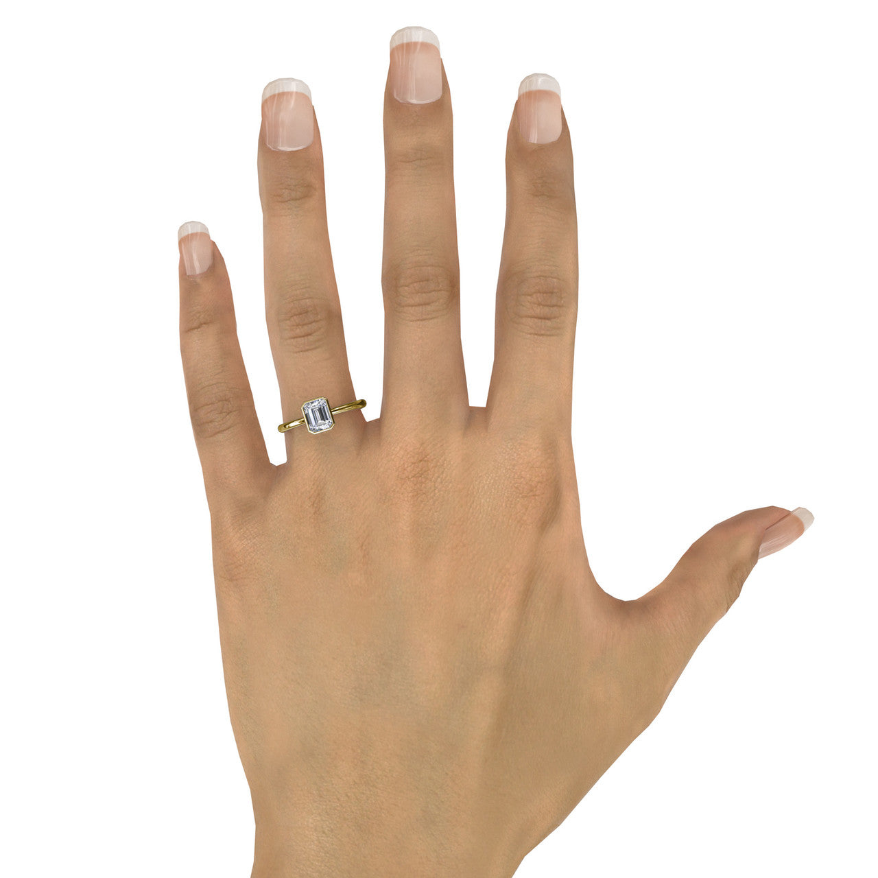 Modest Solitaire Diamond Engagement Ring Setting