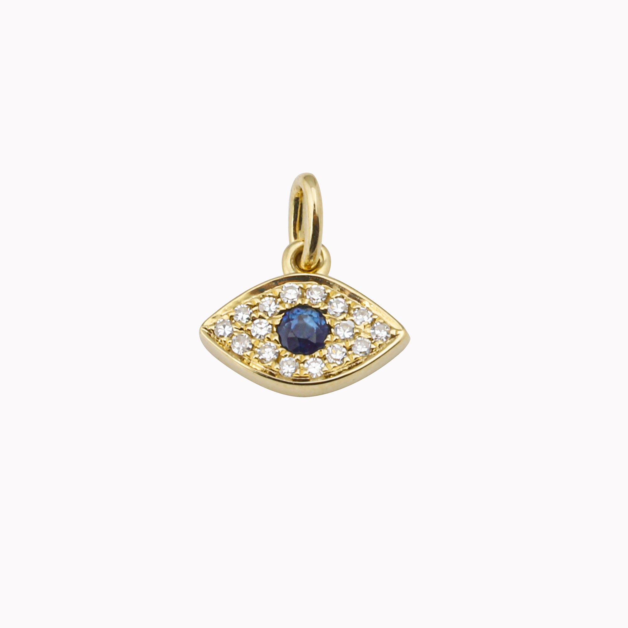 Sapphire & Diamond Evil Eye Charm