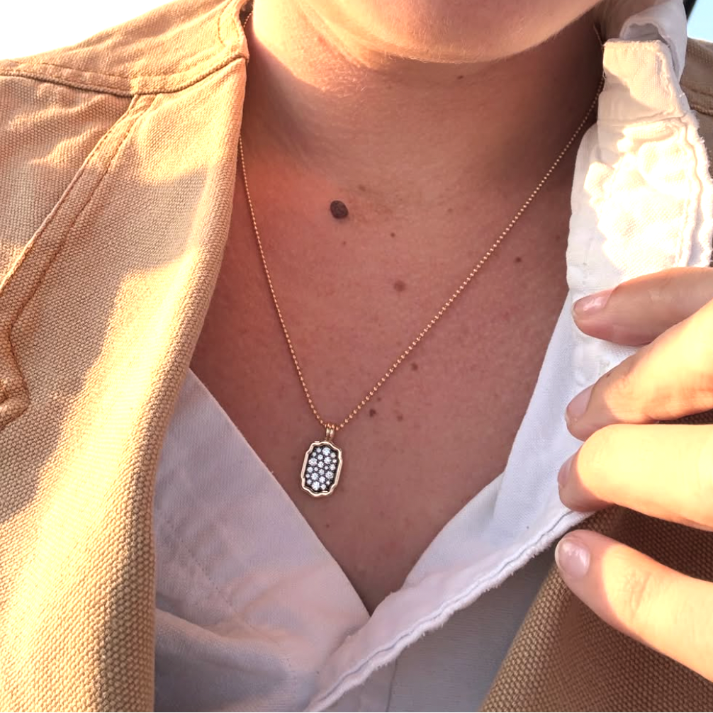 Diamond Double Buckle Pendant