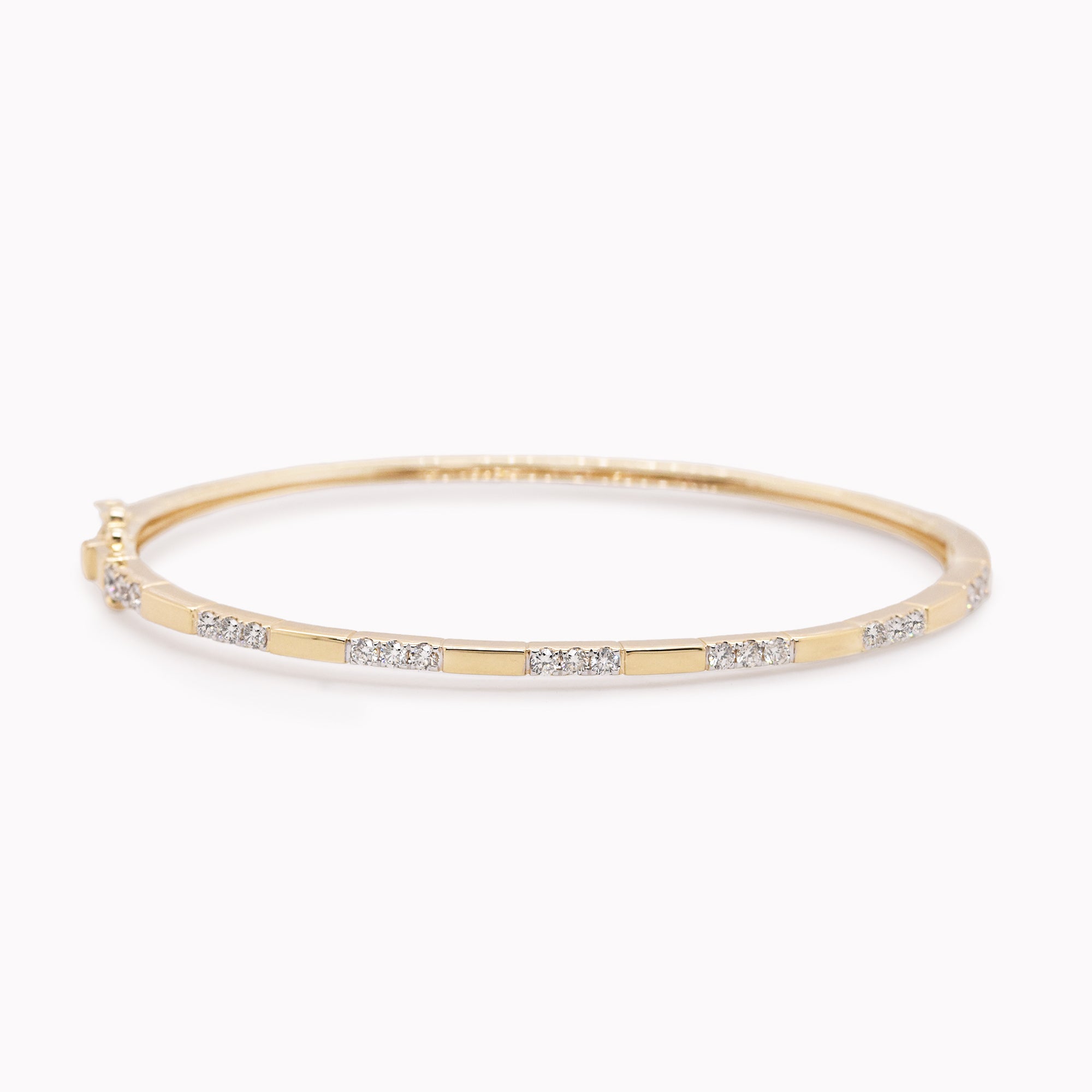 Diamond & Gold Segment Bangle